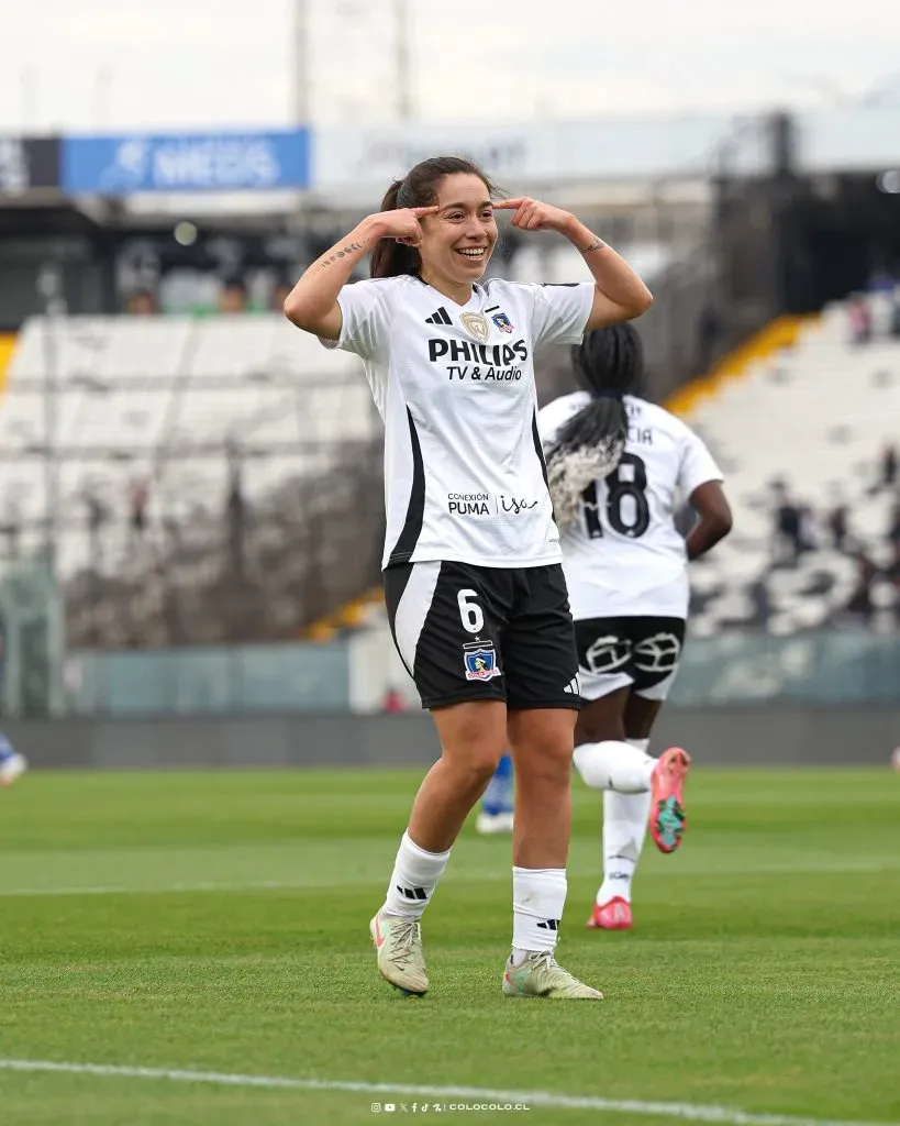 Yastin Jiménez abrió la cuenta para el Cacique ante Universidad de Chile. Foto: Colo Colo Femenino