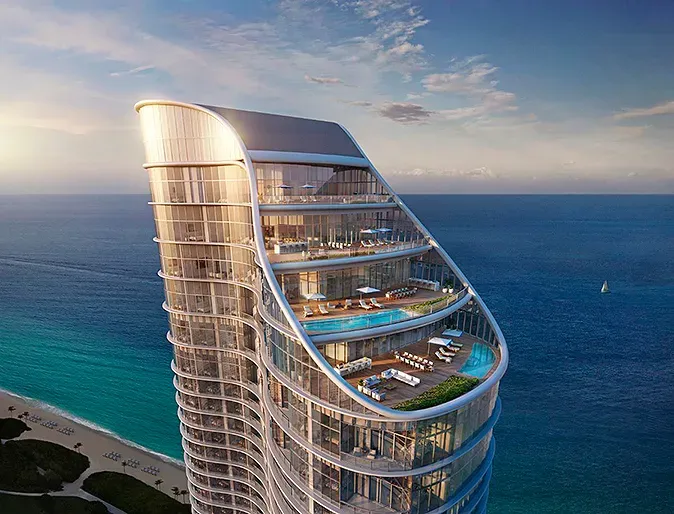 El edificio donde está el depto de Alexis Sánchez en Miami.