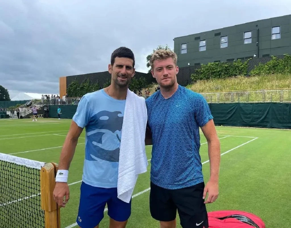 Novak Djokovic y Adam Jones (Instagram).