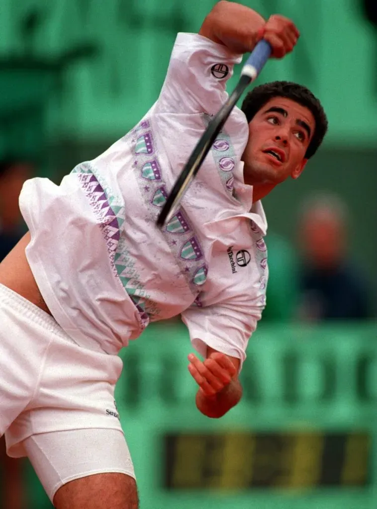 Pete Sampras durante su partido contra Marcelo Ríos en Roland Garros 1994 (Getty Images).