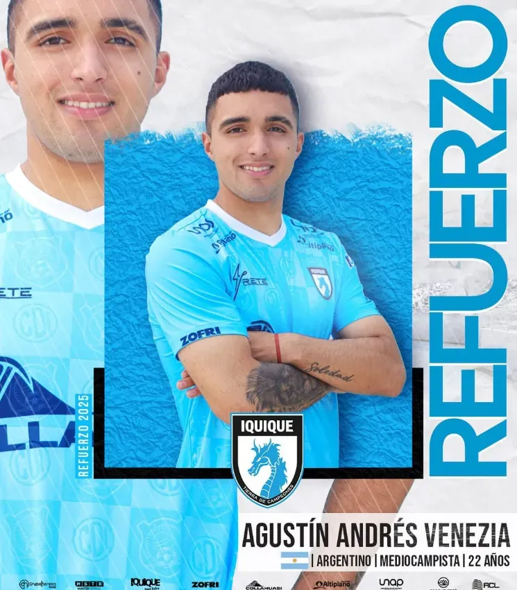 Agustín Venezia cierra los fichajes de los Dragones Celeste. Foto: D. Iquique.