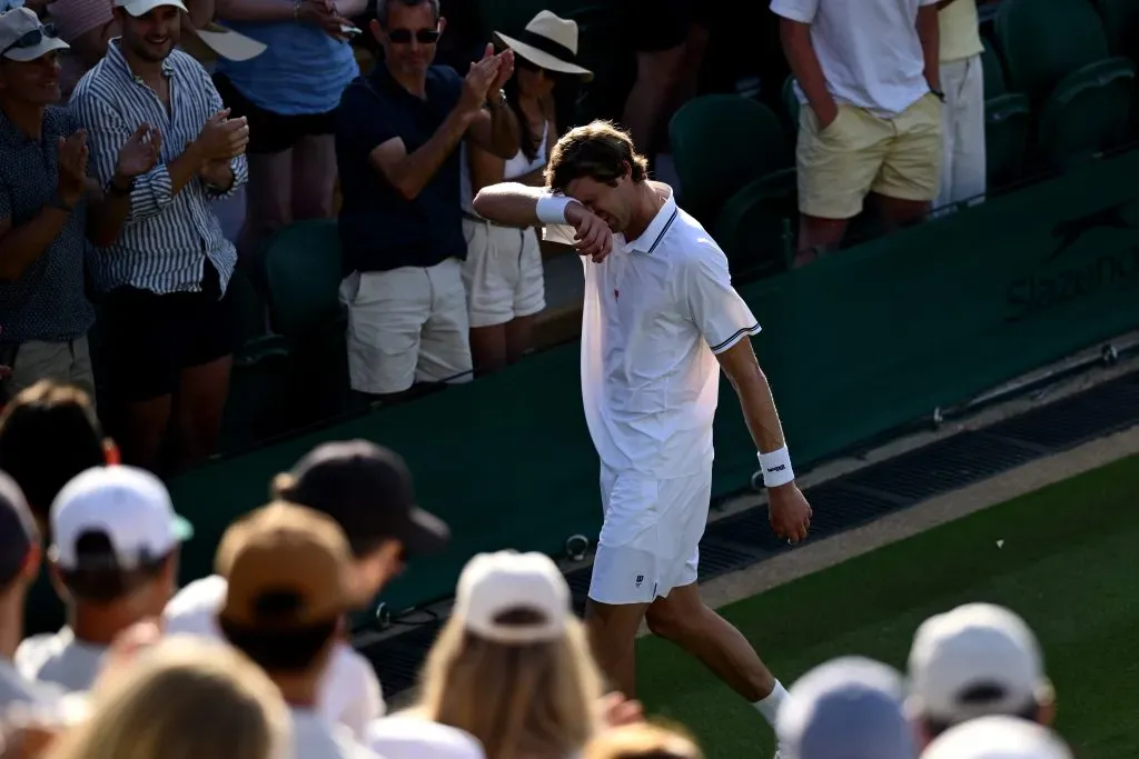 Nico Jarry lloró tras su clasificación a octavos. (Photo by Hannah Peters/Getty Images)