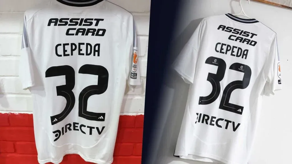 La camiseta de Colo Colo vs. la UC (izquierda) y en su duelo ante Audax Italiano (derecha).