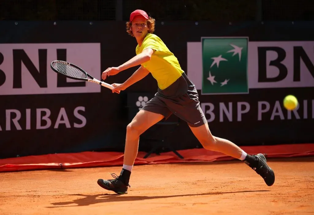 Jannik Sinner en el Masters de Roma 2019 a los 18 años (Foto: Getty Images).