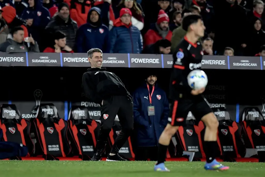 Julio Vaccari, el DT de Independiente. (Marcelo Endelli/Getty Images).