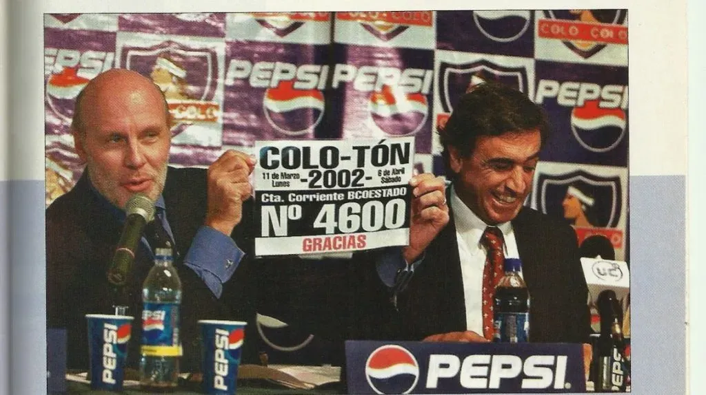 Tomás Cox junto a Juan Carlos Saffie durante la “Colotón” Imagen: Archivo
