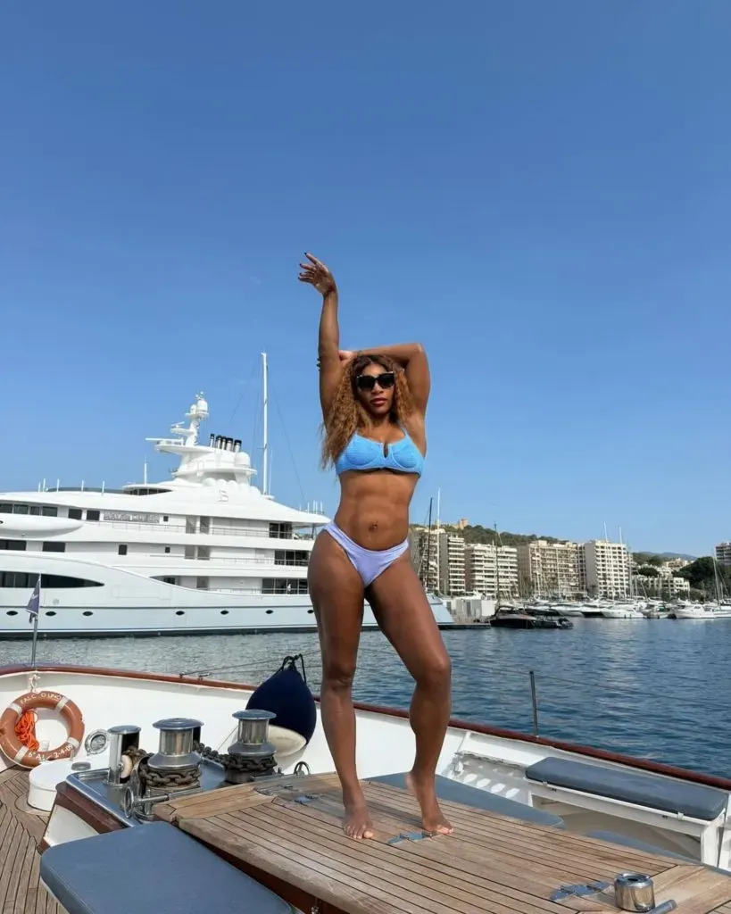 Serena Williams de vacaciones hace una semana