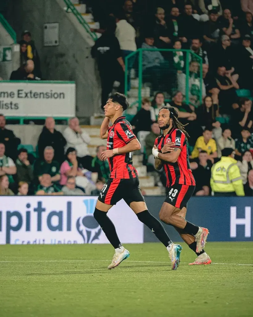 Darío Osorio abrió la cuenta en la victoria del Midtjylland con la que avanzan a la tercera ronda de la UEFA Europa League. Foto: Midtjylland.