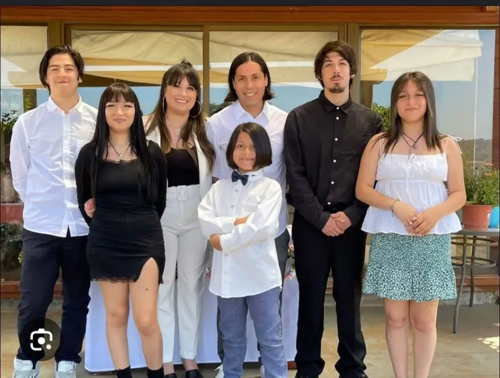 Droguett y su familia.