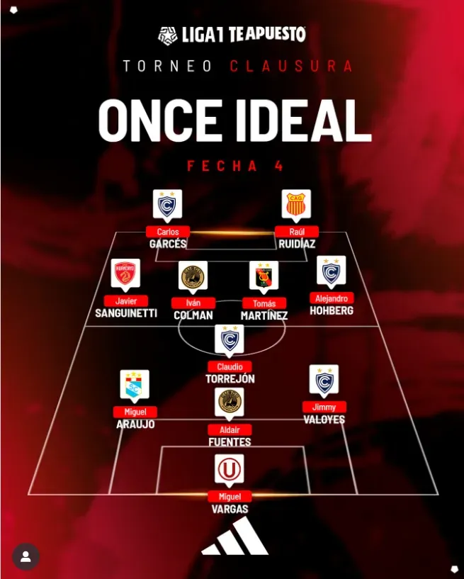 Captura Liga 1 Instagram.