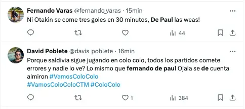 Los comentarios contra Fernando De Paul