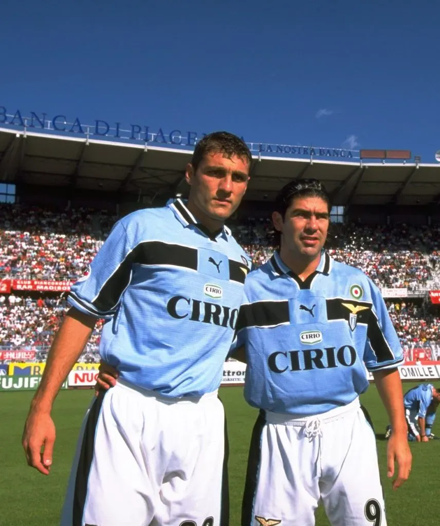 37 goles anotaron Christian Vieri y Marcelo Salas en su única temporada en la Lazio. (Foto: Allsport UK /Allsport)
