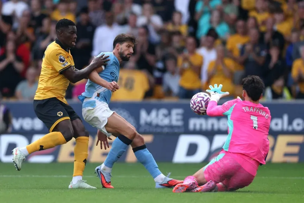 James Trafford le ganó el puesto a Vigouroux en la Premier League con el Burnley. Hoy ataja en el Manchester City. (Michael Regan/Getty Images).