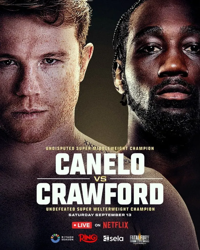 Afiche promocional del evento “Canelo” vs. Crawford. (Foto: Netflix)