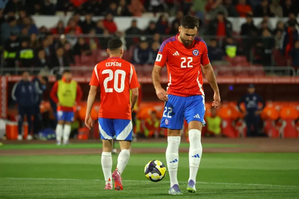 Lucas Cepeda y Ben Brereton fueron titulares en la selección chilena. (Jonnathan Oyarzun/Photosport).