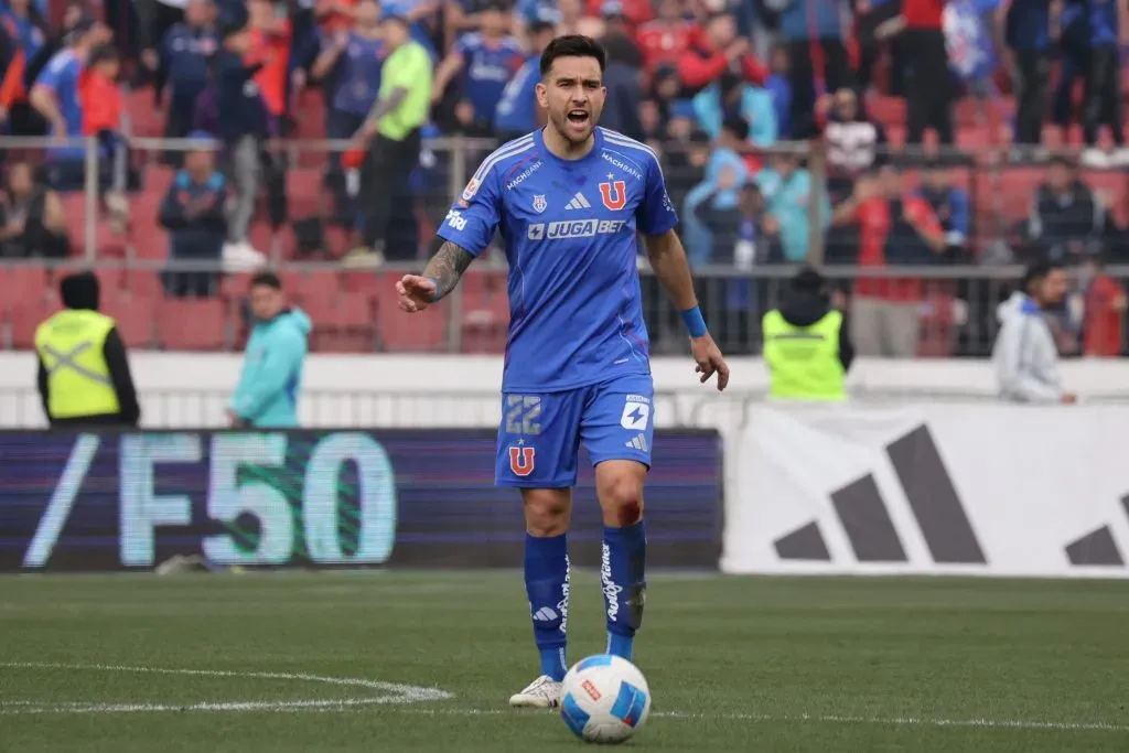 Matías Zaldivia ha disputado 31 partidos en U. de Chile en el 2025, con 5 goles. Imagen: Photosport