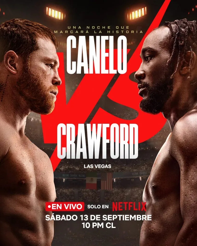 “Canelo” y Crawford irá en vivo para Chile y todo el mundo por Netflix.