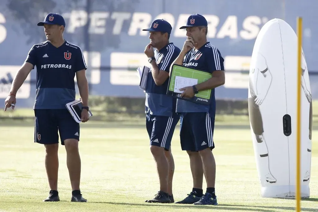 Martín Cicotello en una de las prácticas del staff liderado por Kudelka en la U. (Andres Pina/Photosport).
