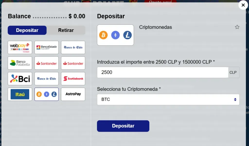 Casas de apuestas Bitcoin chile