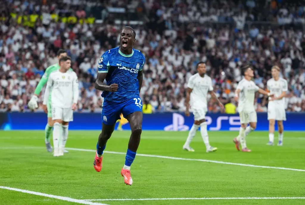 Timothy Weah dio la sorpresa poniendo en ventaja al Olympique de Marsella ante Real Madrid en la UEFA Champions League. Foto: Getty Images.