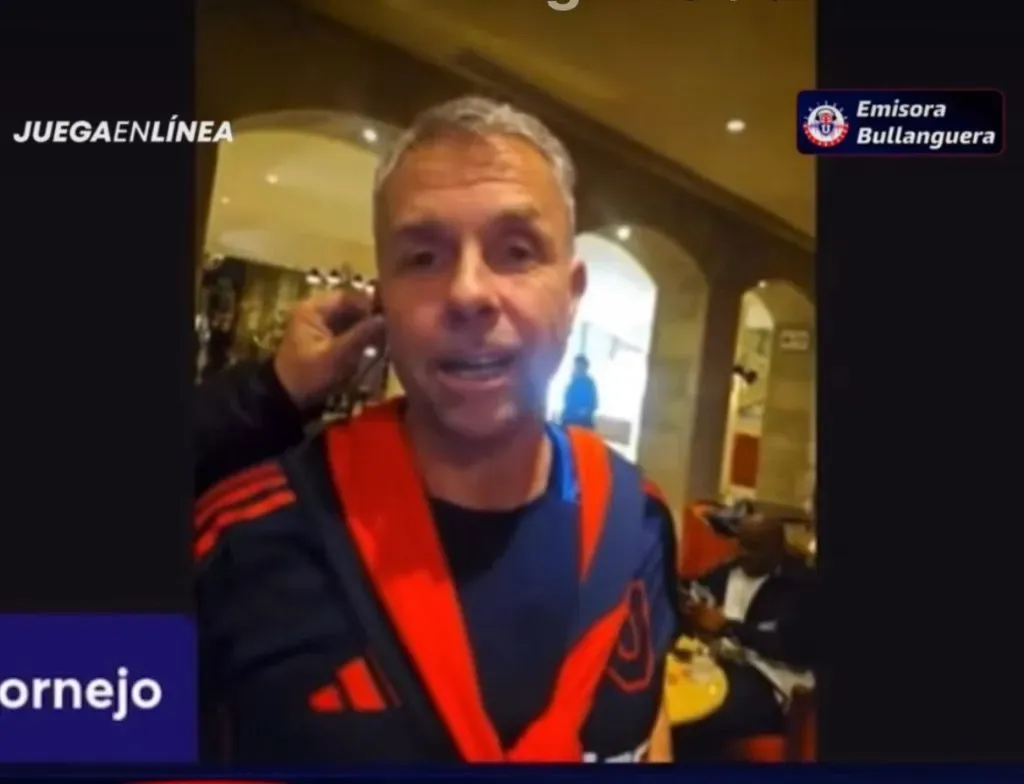 Gustavo Álvarez en su aparición en vivo en Emisora Bullanguera.