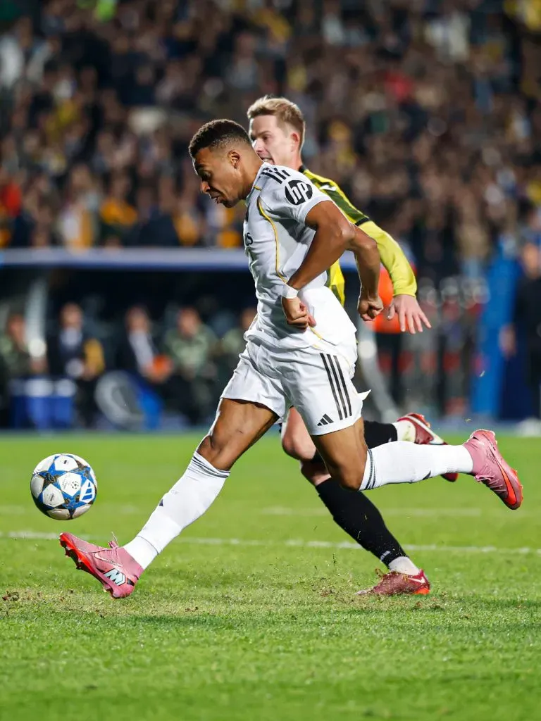 Kylian Mbappé se robó la película en la goleada del Real Madrid en la Champions League. Foto: Real Madrid.