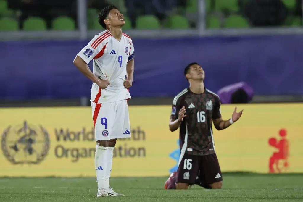 Juan Francisco Rossel marcó el descuento de Chile ante México. Foto: Andres Pina/Photosport