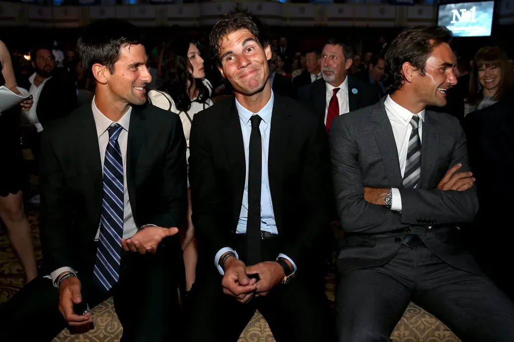Djokovic, Nadal y Federer en un evento en el año 2013. Imagen: Getty