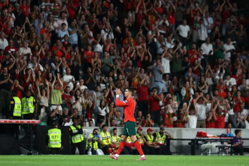 Cristiano Ronaldo marcó un doblete, salió de la cancha y Portugal terminó empatando. Foto: Getty Images.