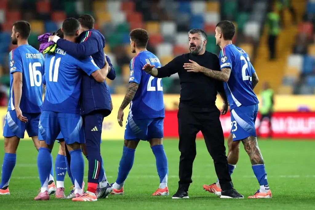 Gennaro Gattuso tiene una enorme presión de llevar a Italia al Mundial 2026. | Foto: Getty Images.