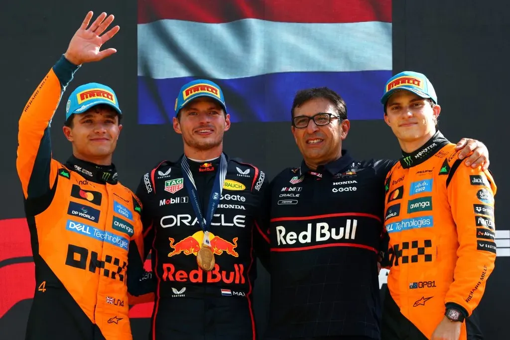Norris, Verstappen y Piatri siguen en la lucha por el título 2025 de la Fórmula 1. (Foto: Clive Rose/Getty Images)