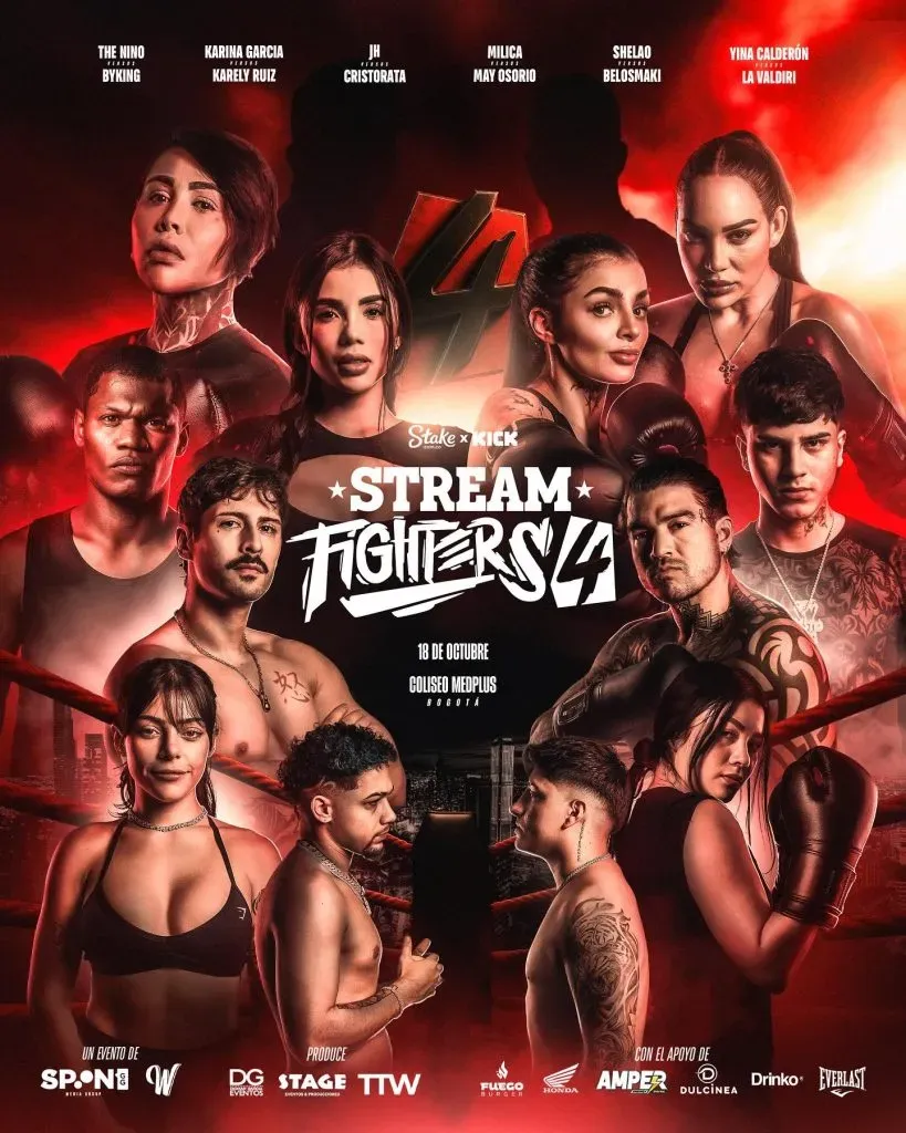 Afiche promocional Stream Fighters 4 con los chilenos “Shelao” y “By King”.