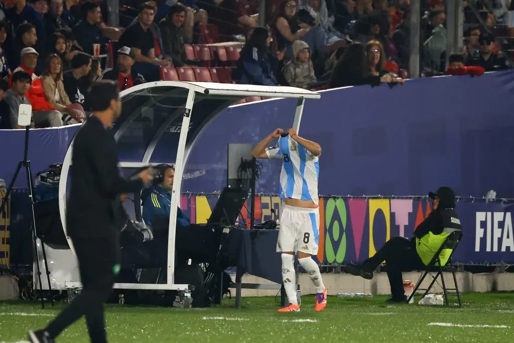 Valentino Acuña fue reemplazado en el primer tiempo de la final ante Marruecos. (Jonnathan Oyarzun/Photosport).