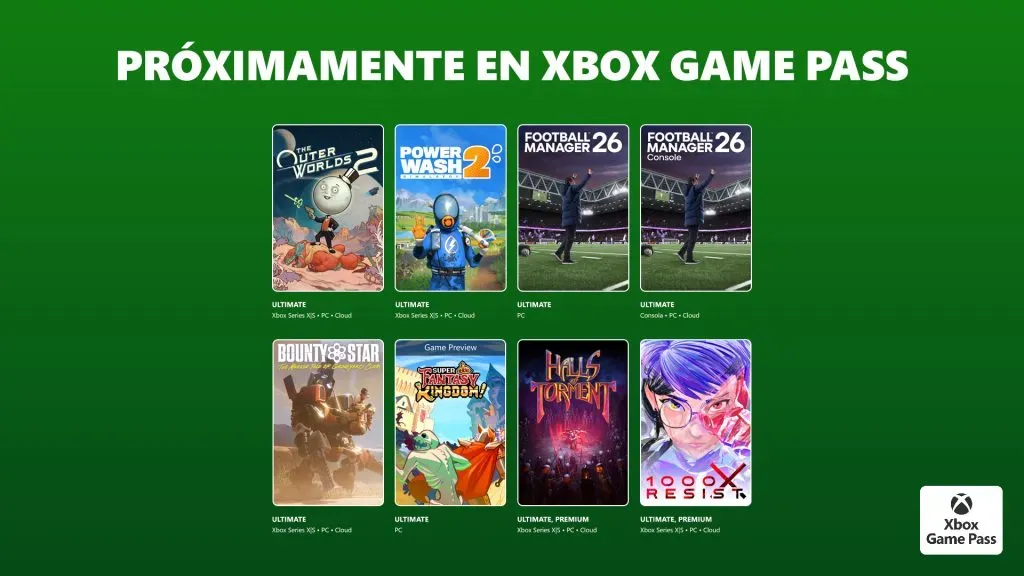 FM 2026 lidera los títulos que llegan a Game Pass en los próximos días.