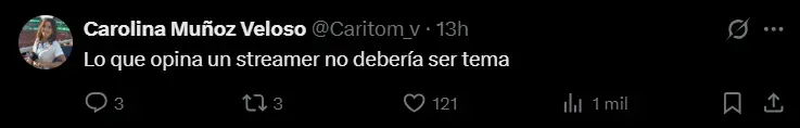 La respuesta de la periodista Carolina Muñoz de TNT Sports al streamer “Fabri Uruguayo”. (Captura)
