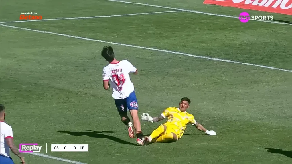 Así fue Alejandro Santander en ese achique ante Franco Ratotti. (Captura TNT Sports).