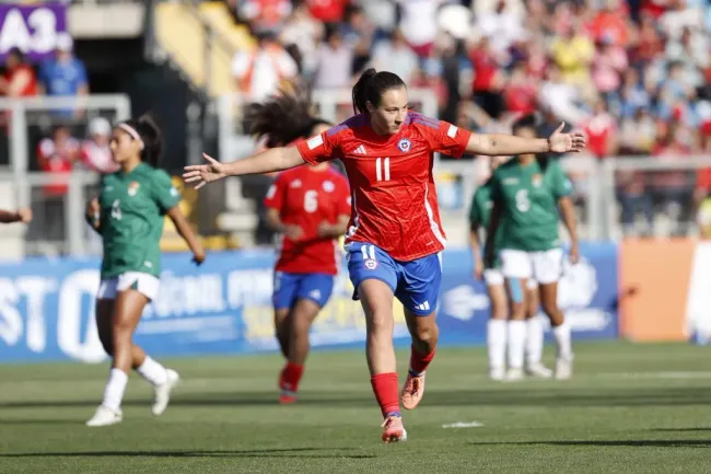 Chile goleó a Bolivia y es líder de la tabla de posiciones de la Liga de Naciones Femenina. Foto: Carlos Parra, Comunicaciones FFCh.