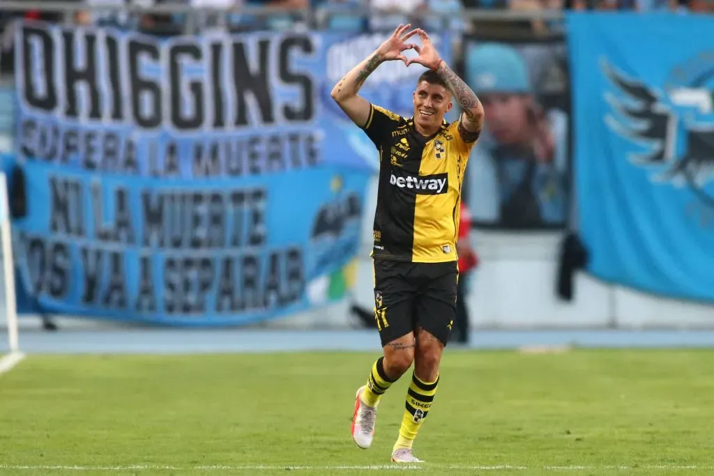 Rubén Farfán festeja uno de sus 12 goles en Coquimbo Unido. (Jorge Loyola/Photosport).