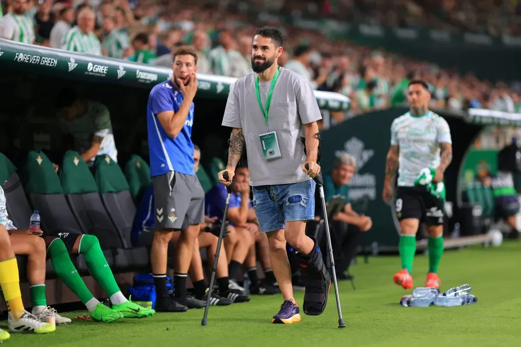Isco tras la seria lesión que sufrió en agosto. (Fran Santiago/Getty Images).