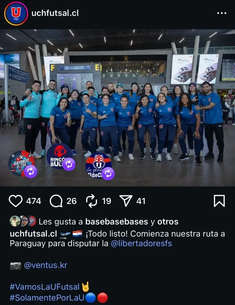 La U Futsal Femenina viajó a Paraguay para la Copa Libertadores.
