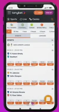 Tonybet app