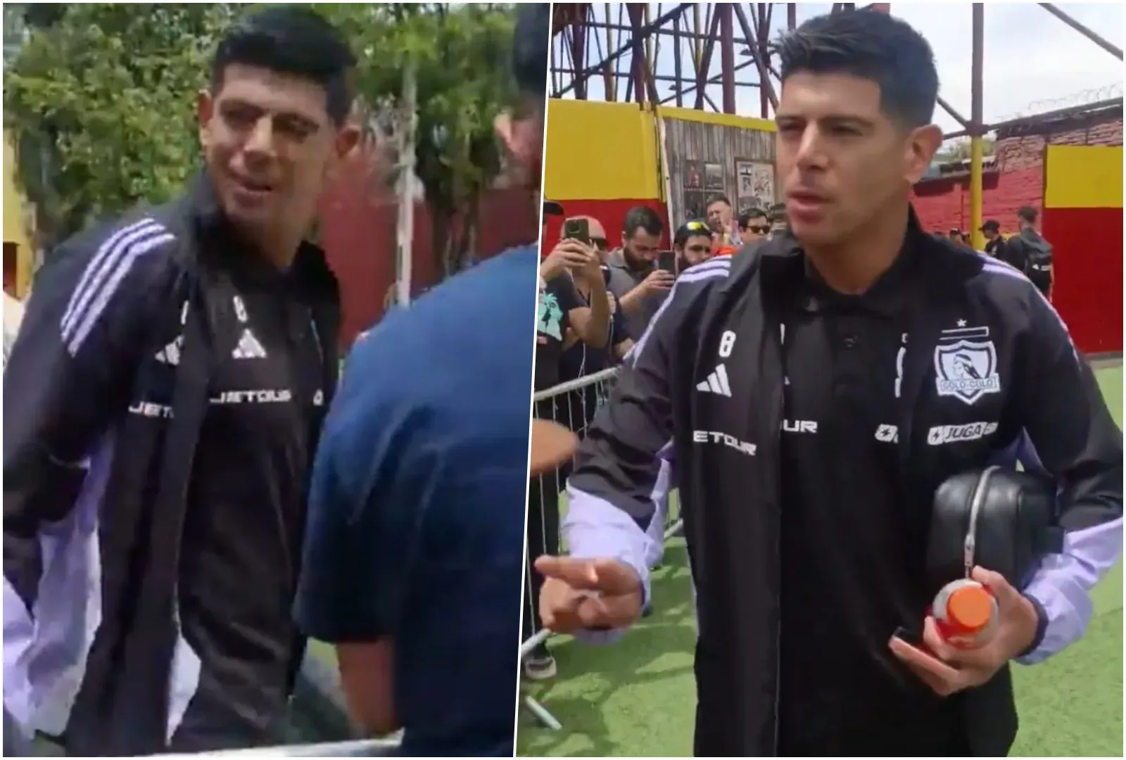 Esteban Pavez fue solicitado por los hinchas que le pidieron fotos: Foto: Sintonía Alba.