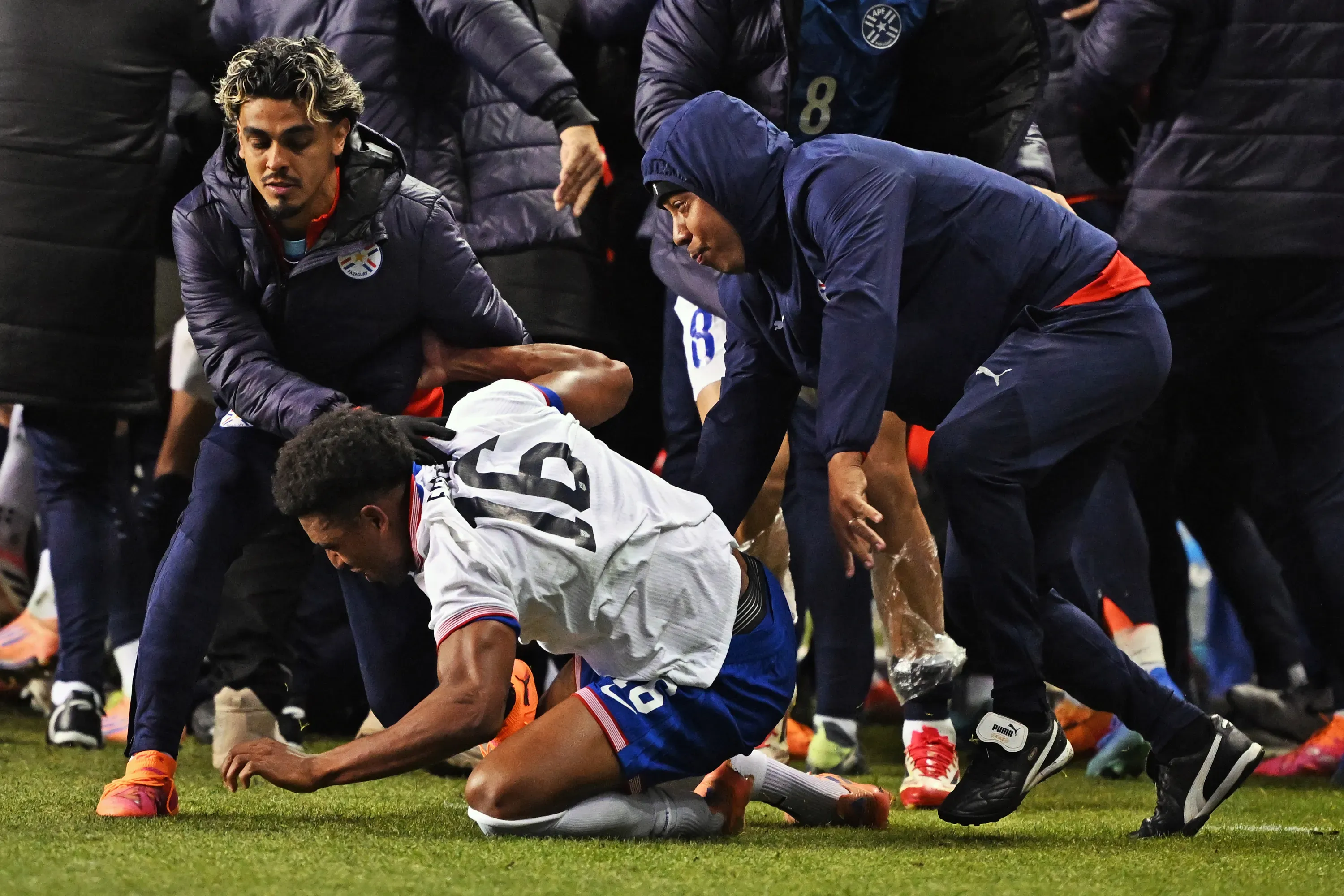 En el suelo: Freeman quedó en la lona | Getty Images