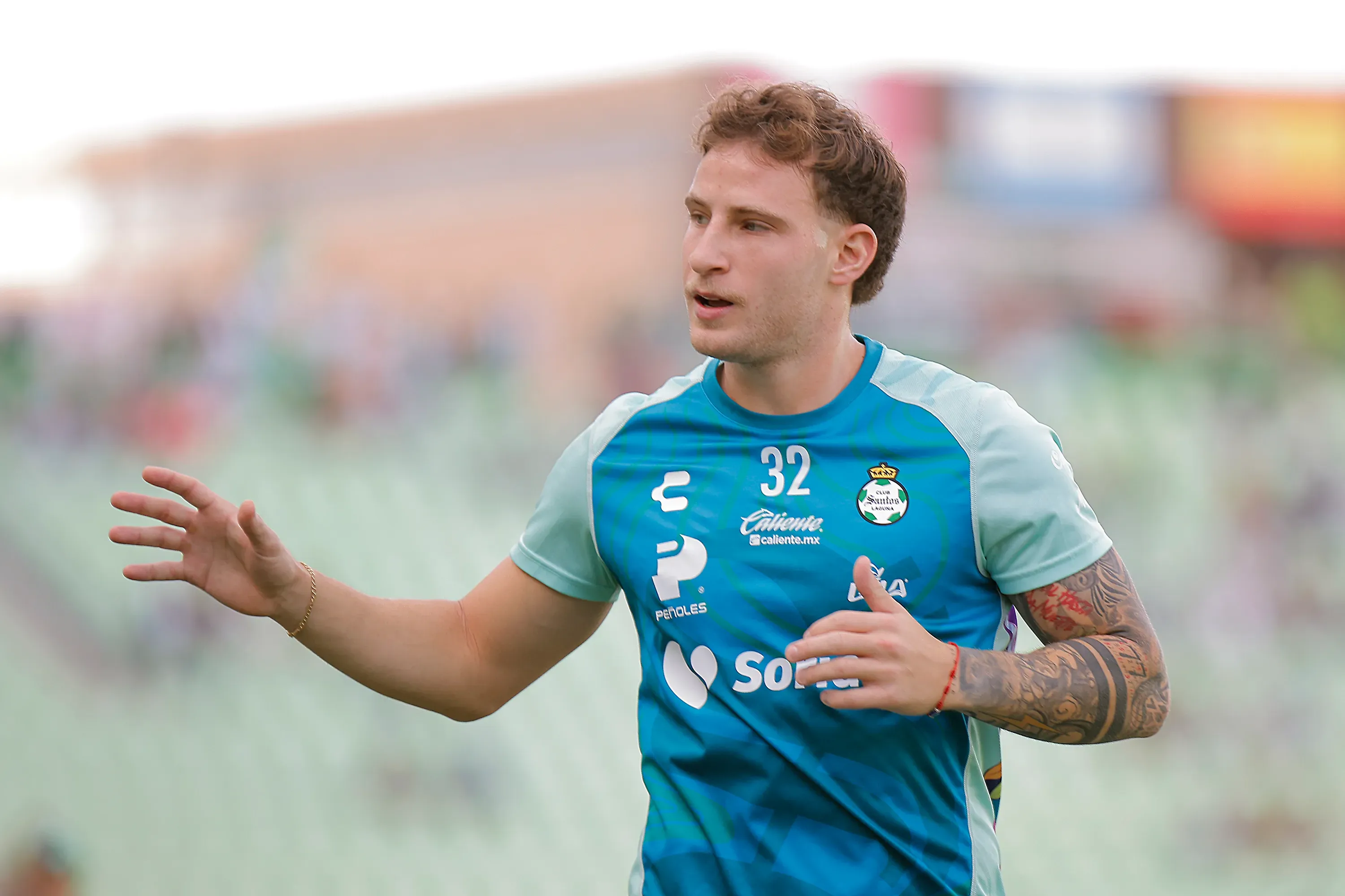 Bruno Barticciotto debe definir su futuro tras terminar su préstamo en el Santos Laguna. ¿Será Colo Colo su próximo destino? | Foto: Getty Images.