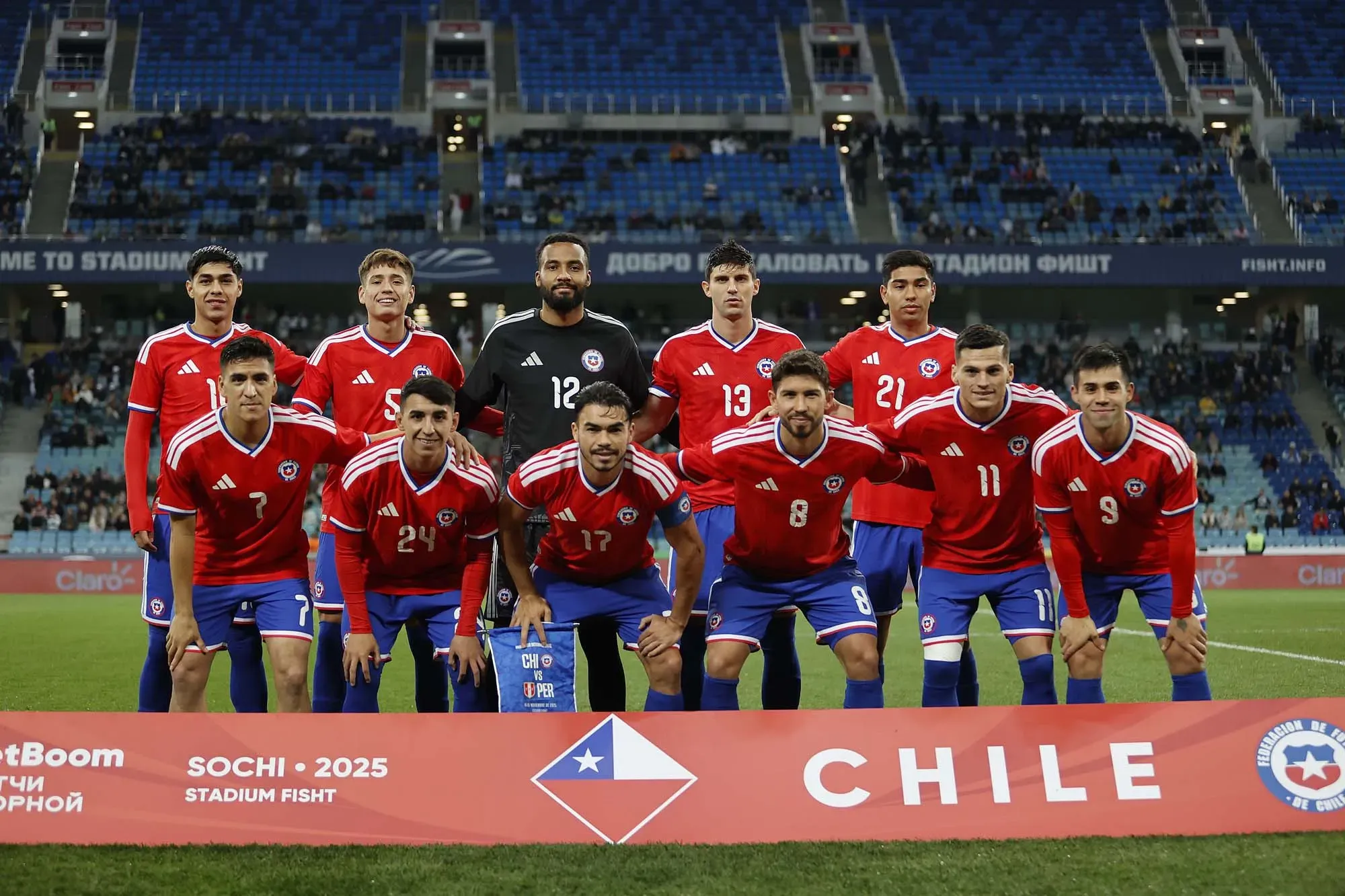 El once titular de La Roja contra Perú en Rusia.