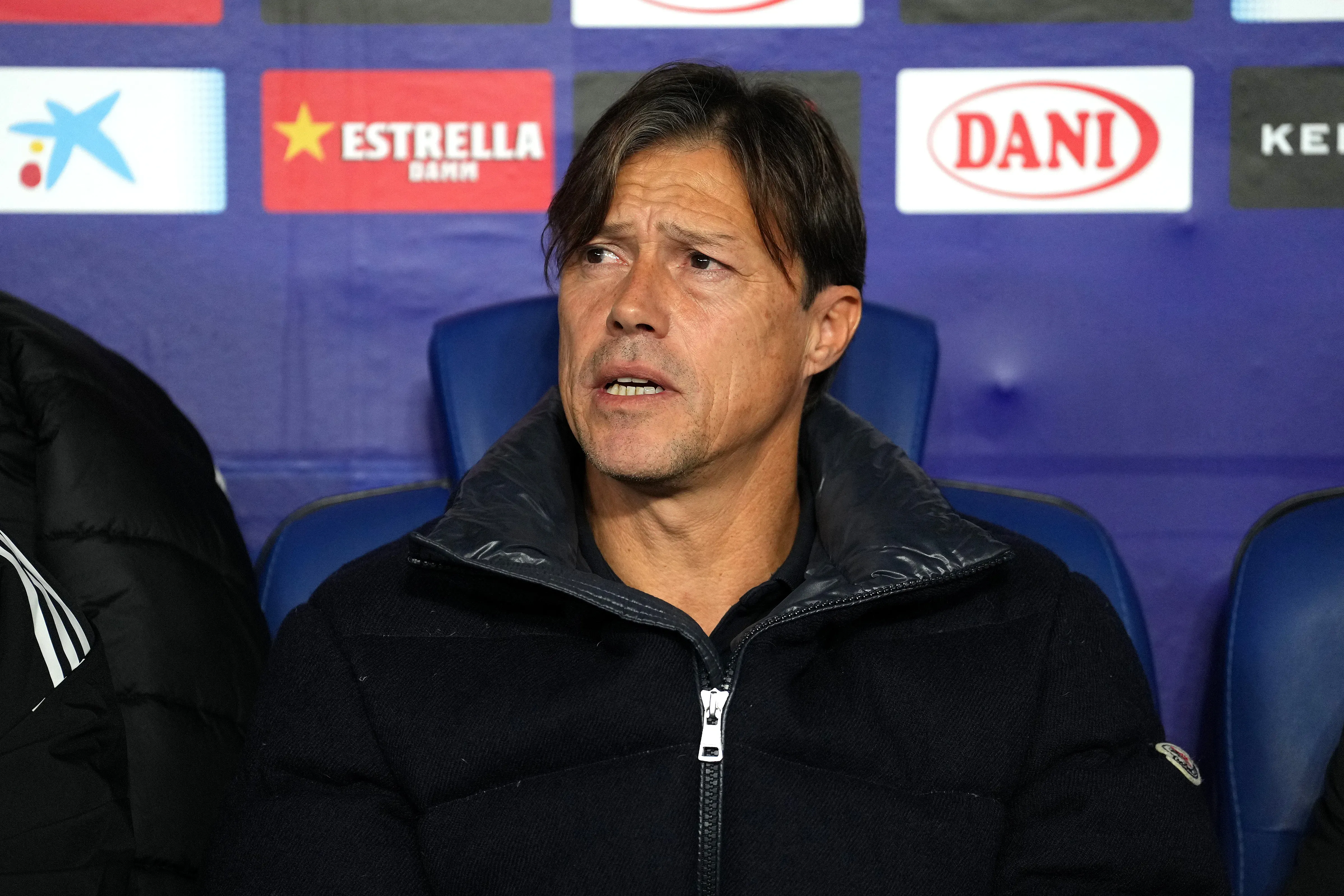 Matías Almeyda en la visita del Sevilla al Espanyol. (Alex Caparros/Getty Images).