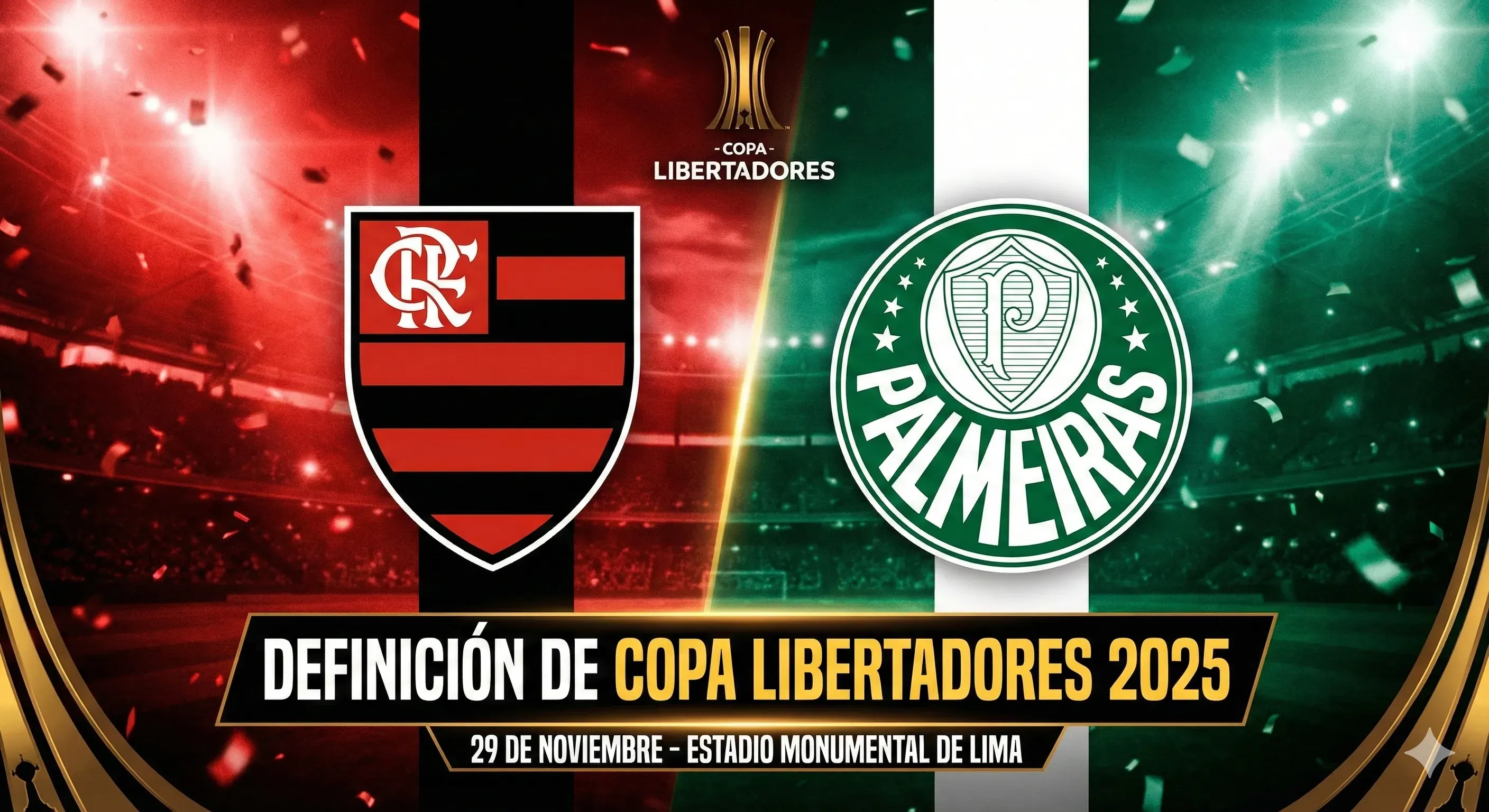 Flamengo y Palmeiras disputarán la final de Copa Libertadores 2025 este sábado 29 de noviembre.