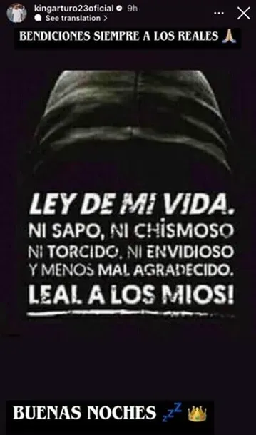 El mensaje de Vidal | Instagram