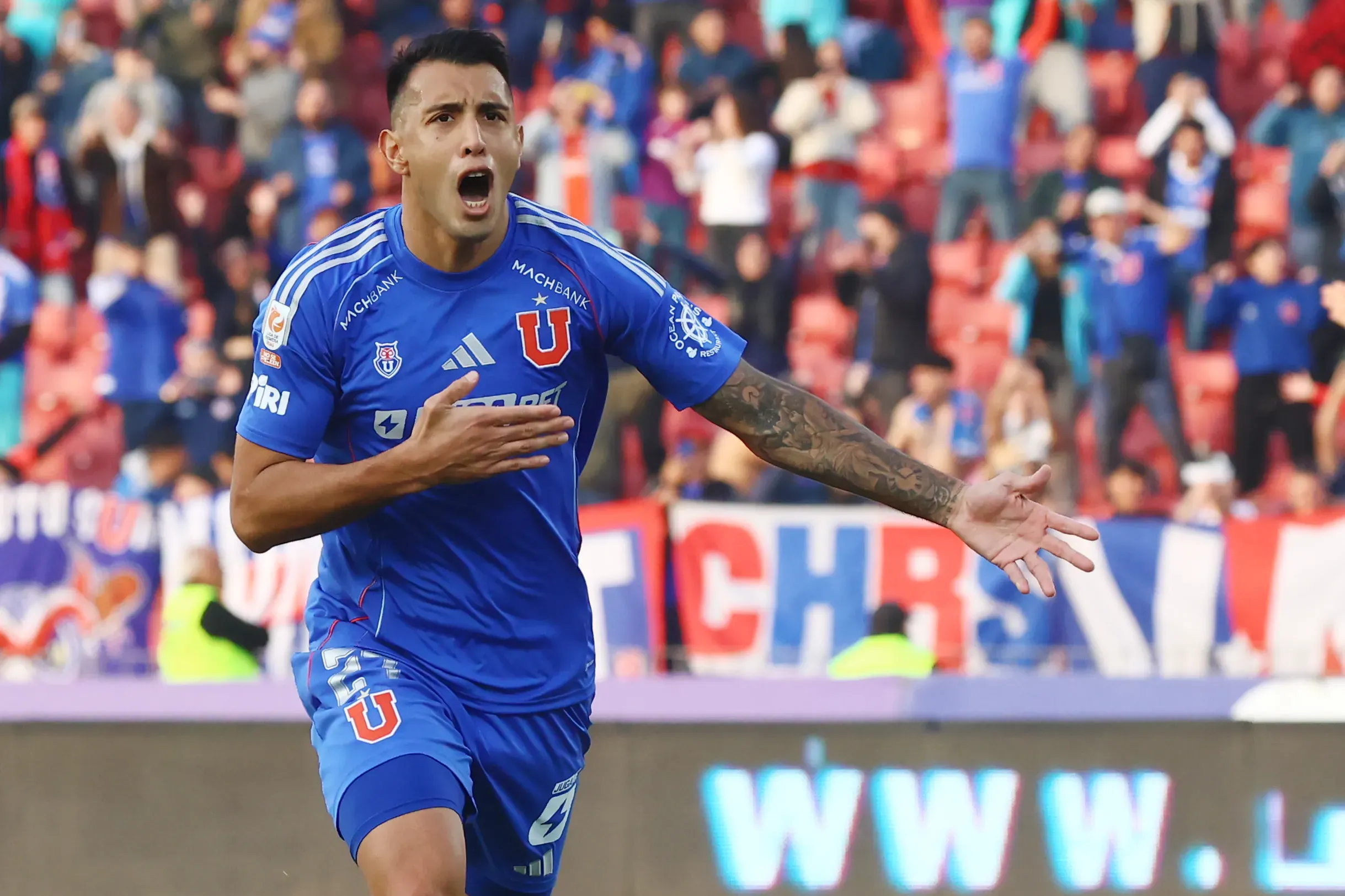 Rodrigo Contreras ha convertido diez goles con la camiseta de Universidad de Chile. | Foto: Photosport.