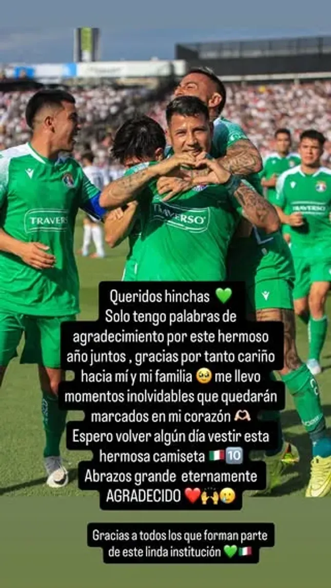 La despedida de Leonardo Valencia de Audax Italiano